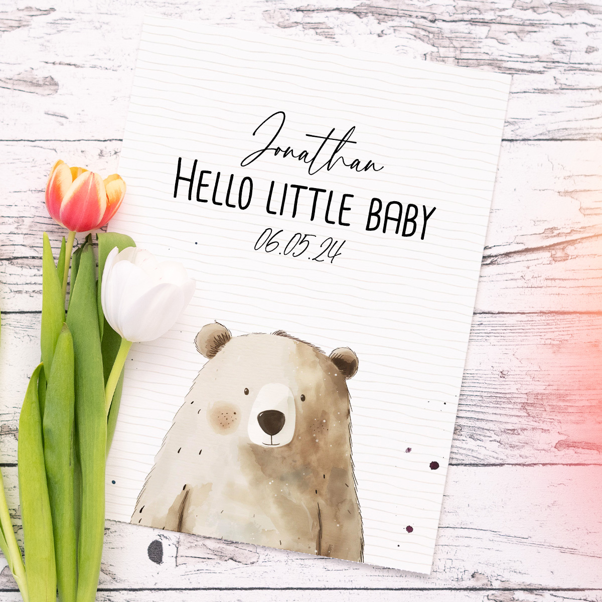 Beispiel Design Geburtskarte