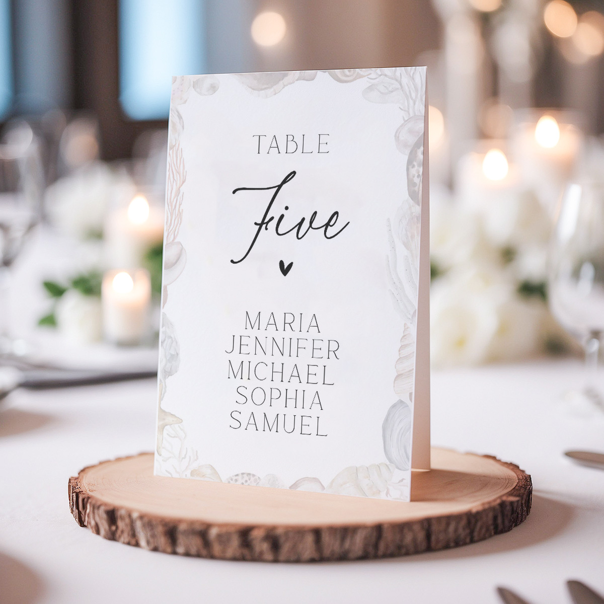 Beispiel Design Hochzeitstischkarte